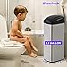BestOffice 13 Gallon Touch-Free Sensor Automatic Stainless-Steel Trash Can Kitchen