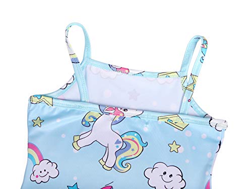 Kantenia Crianças Miúdas Unicórnio Um fato de Banho Arco-Íris Ternos de Banho Biquíni de Banho