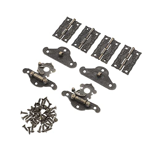 SHINEOFI Charnières à Boucle Pour Boîtier Charnières à Loquet Pour Boîte Ancienne Accessoire Pour Boîte Bois