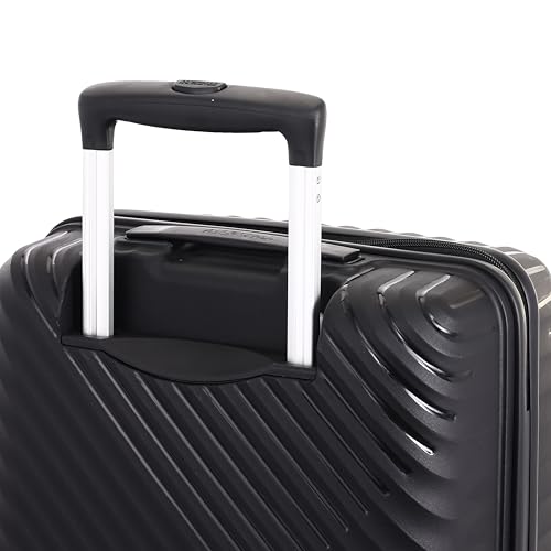 Image of American Tourister Diamo 79 CM Check-in Trolley Bag with Combination Non TSA Lock & 8 Wheels Hard-Sided PC Large Suitcase /Trolley Bag with Double Spinner Wheels /Luggage for Men & Women - Black