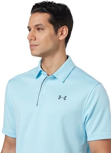 Under Armour Men's Tech Golf Polo, (494) Stream / / Pitch Gray, Large - 2