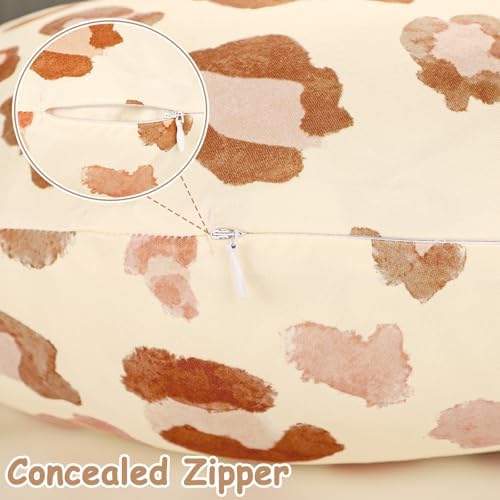 GFU Nursing Cover for Boys and Girls, Breastfeeding Case for Newborn, Soft Baby Breastfeeding Slipcover Colourful Brown Leopard Print, Stretchy Feeding Cover (Cover Only) — 사진 3