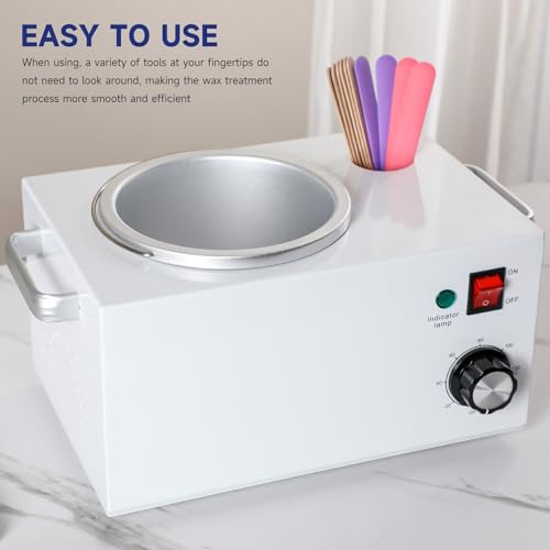 Podgrzewacz do wosku parafinowego, 2,5 l, 300 W, do kąpieli parafinowej z regulowaną temperaturą 20-120°C, lampka kontrolna, do twardego wosku i usuwania włosów