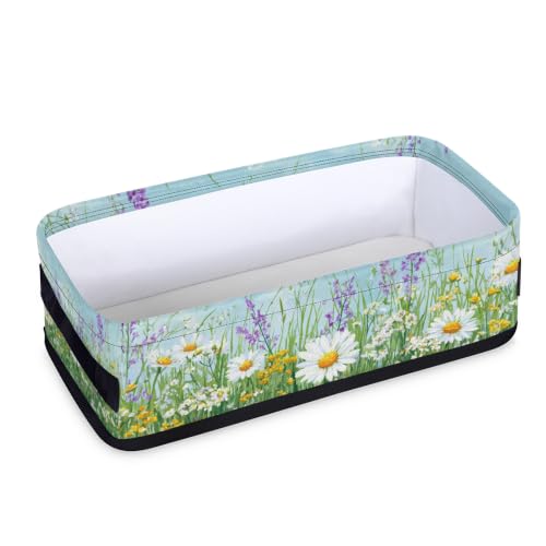 MKAHYS Flower Nature Theme Small Bathroom Baskets Toilet Paper Basket