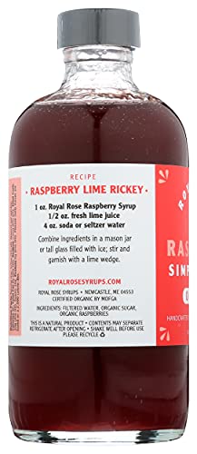 Royal Rose Organic Raspberry Simple Syrup, 8 Fz #TOP5