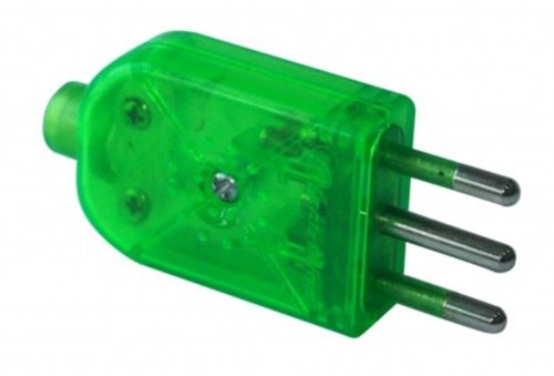 Electraline 71007 Steckdose droite-10 a 230 V Transparent Grün