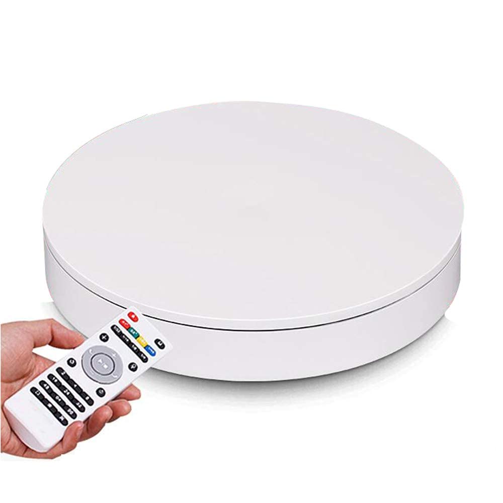 Soporte de exhibición Giratorio, Plato Giratorio eléctrico, Control Remoto de Plataforma giratoria de 360 ​​° para fotografía, exhibición de Productos, Pasteles, 32 cm × 6 cm