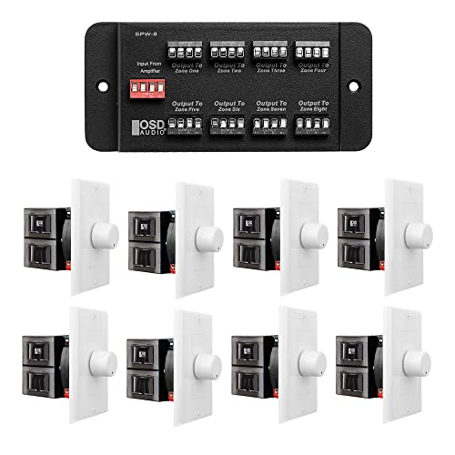 OSD Audio Complete Zone Control Bundle: 8 SVC100 Volume Adjusters + SPW8 Distribution Panel