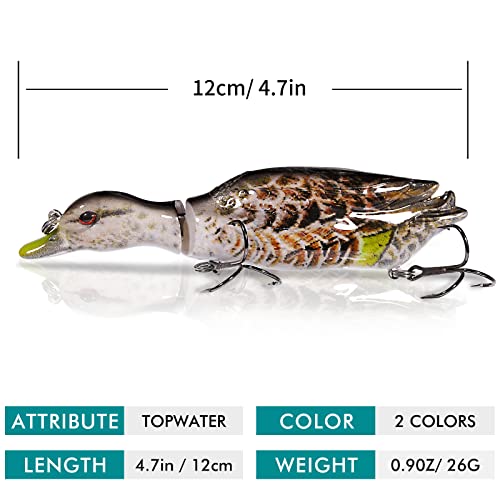 Duck Fishing Lures For Bass, Multi Jointed Swimbaits