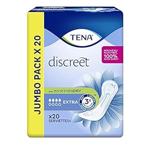 Tena Discreet Extra Jumbo servetten, 3 verpakkingen à 20 stuks