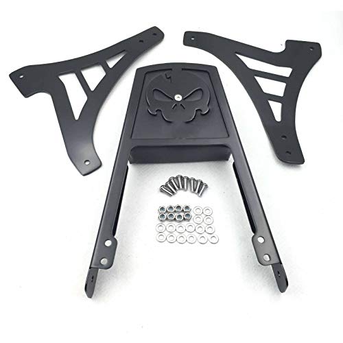 XKH- Motorcycle Black Skull Zombie Backrest Sissy Bar Leather Pad Compatible with 1995-2003 Harley Davidson Sportster 883 XL883 1200 XL1200 [B01FD35MD8]