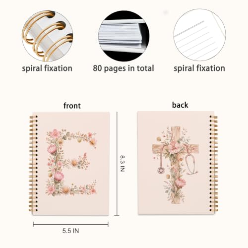 Notebook letter E idée cadeau originale carnet de notes personnalisé 5.5x8.3 - 6