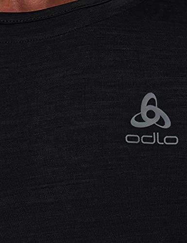 Odlo Men's Bl Top Crew Neck S/S Merino 130, Black, S #TOP4