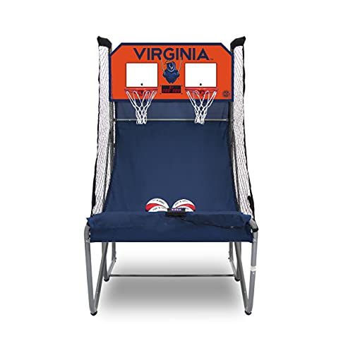 Pop-A-Shot - Home Dual Shot with Virginia Cavaliers NCAA Graphics l Sensor Scoring l 16 Game Modes l 7 Balls l Foldable Storage l for All NCAA Fans
