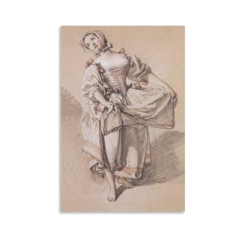 Toile jeune fille de la campagne dansante François Boucher œuvre d'art