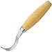 Morakniv Wood Carving 163 Hook Knife with Carbon Steel Blade, 0.9-Inch Internal Radius
