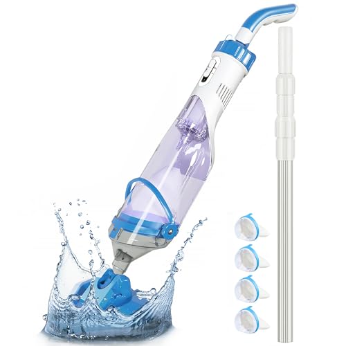 LANCHEZ Handheld Rechargeable Cordless Pool Vacuum for Inground and Aboveground Pools
