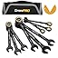 10PCS Ratcheting Wrench Set SAE(Black)