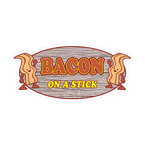 Food Truck Decals Bacon on A Stick Concession Restaurant Die-Cut Vinyl Sticker T68 & Sign 48 in Longest Side