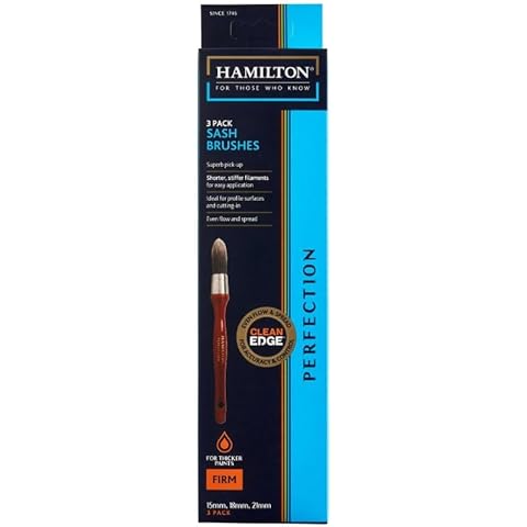 Hamilton Clean Edge Synthetic Bristle Paint Brush Set Cover