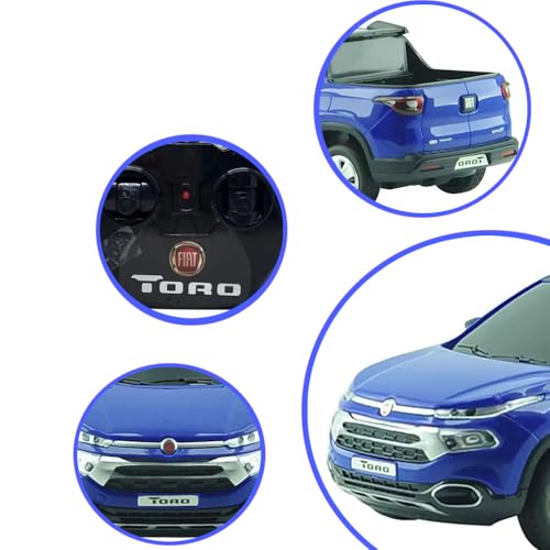 Carro Carrinho de controle Remoto FIAT Toro 1/18 Original (Azul)