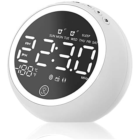 ANOLE ANOLE - Radiodespertador Digital con Radio FM, Bluetooth y 2 Puertos USB Cover