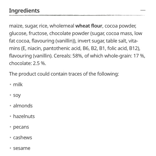 Familia Swiss Choco Croc Whole Grain Cereal, with 8 Vitamins - 250 g