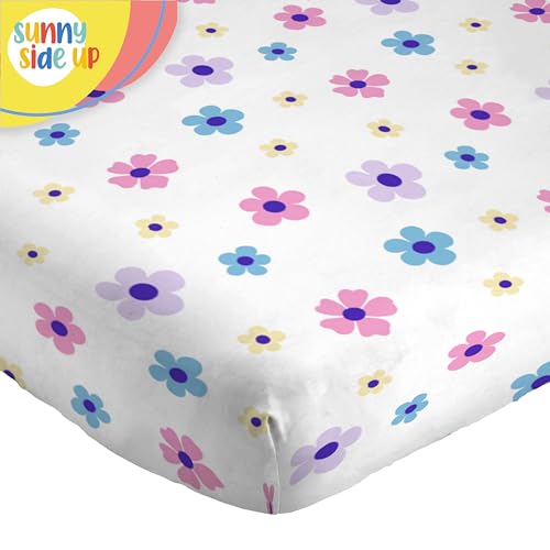 Image of Sunny Side Up Flutter Twin Sheet Set - 3 Piece Kids Bedding Set Includes Pillow Cover - Super Soft Floral Microfiber Sheets