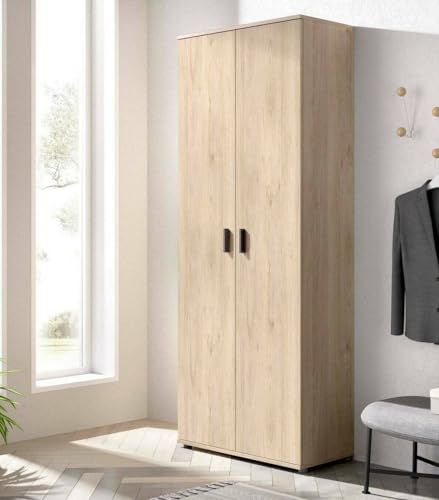 CARATTERISTICHE TECNICHE - Prodotto composto in pannello truciolare melaminico, materiale resistente agli urti e i graffi, duraturo nel tempo ed impermeabile - Schienale del mobile composto in pannello in fibra di densità media - Classificazione secondo contenuto o rilascio di formaldeide di TIPO E1 - Articolo d'arredamento dotato di cerniere metalliche e supporti in metallo per i ripiani - Tacchetti ABS regolabili in altezza antirumore e antigraffio per la parte inferiore del mobile - Maniglie in ABS di colore grigio alluminio - Peso massimo sopportato per ripiano: Kg 9 - Il montaggio del mobile è reversibile
