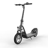 TOMOLOO Scooter Eléctrico Freno Doble Todoterreno 350W Motor 25 km/h Suspensión Doble Neumático Scooter portátil de 12 Pulgadas Scooter Eléctrico de Cercanías