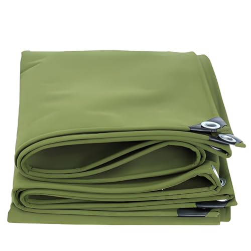 Lona de lona verde resistente al agua para piscinas, picnic, lona para el suelo, duradera y gruesa, 3 x 5 m