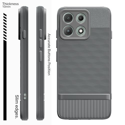 Image of Outlouders Back Cover for Motorola Moto Edge 70 Max 5G | Full Camera Protection | TPU Soft Flexible Shockproof Bumper Case (Grey)