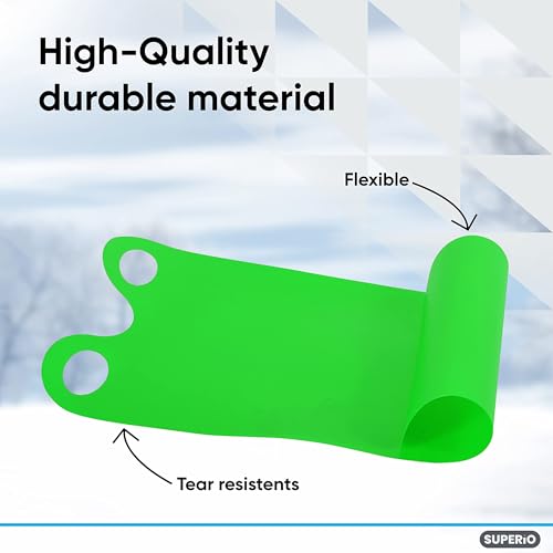 Superio Flexible Carpet Sled, Rollup Flying Carpet with Handles, 54" Lightweight Snow Rolling Slider for Kids and Adults, Flat Snow Sled for Quilting (Green) - Thumbnail 6