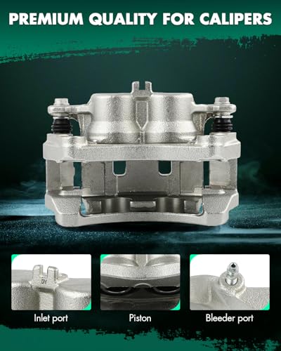 Image of SCITOO 19B7146 19B7147 Front Left & Right Disc Brake Calipers w /Bracket Fit For INFINITI For Q50 2014-2018,For Nissan For Rogue 2014-2018,For Nissan For X-Trail 2014-2015, Double Pistons