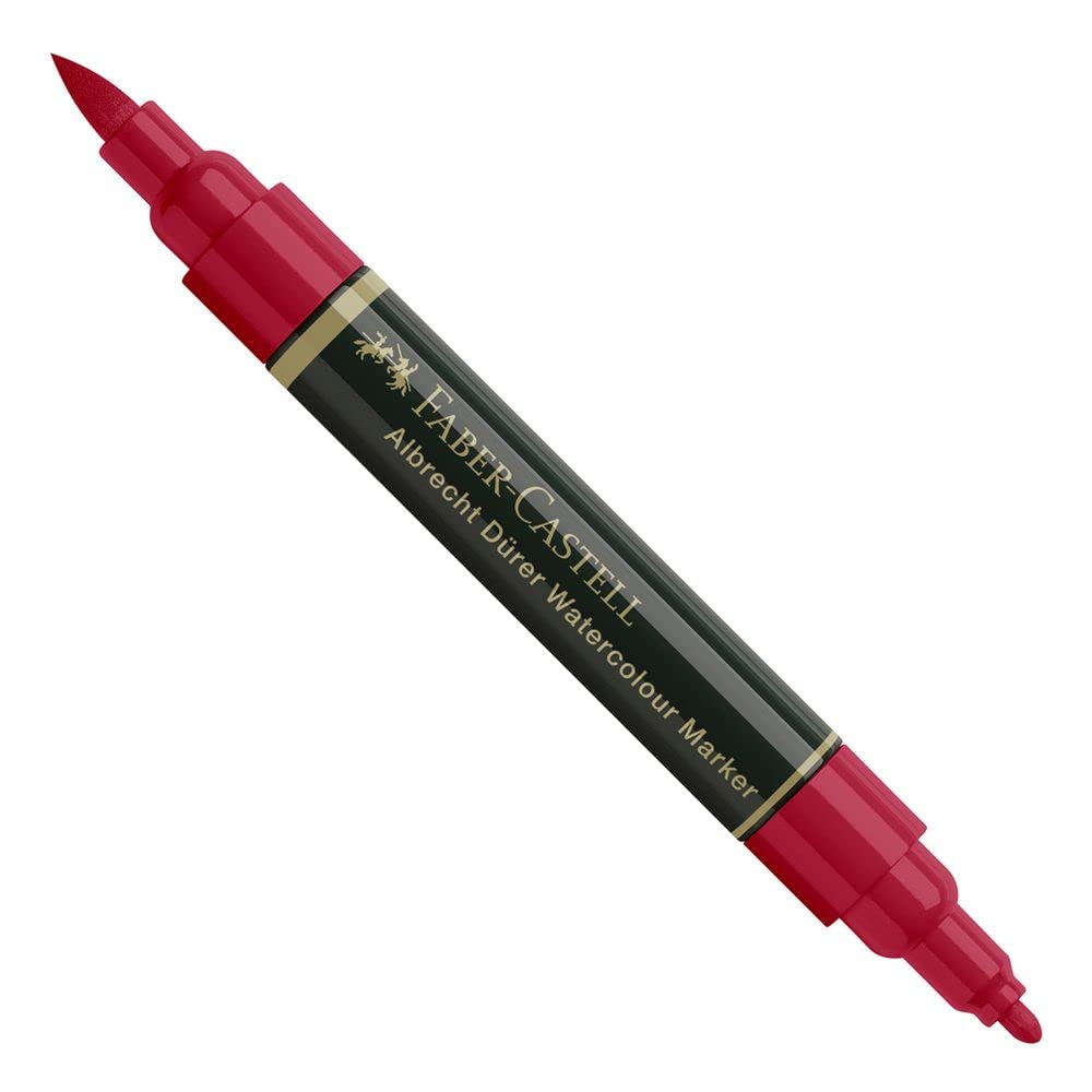 Faber-Castell Art & Graphic Albrecht Dürer Watercolour Marker, Deep Scarlet Red, Single Watercolour Marker, for Art, Craft, Drawing, Sketching, Home, School, University, Colouring