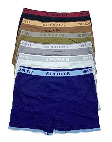 Pack of 6 or 12 Pieces Free Size Men's Brief Seamless Boxer Underwear Panty S/M/L