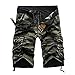 HANTONGHAO Été Cargo Shorts hommes Cool Camouflage coton décontracté hommes pantalons courts vêtements confortable Camo hommes Cargo Shorts pas de ceinture