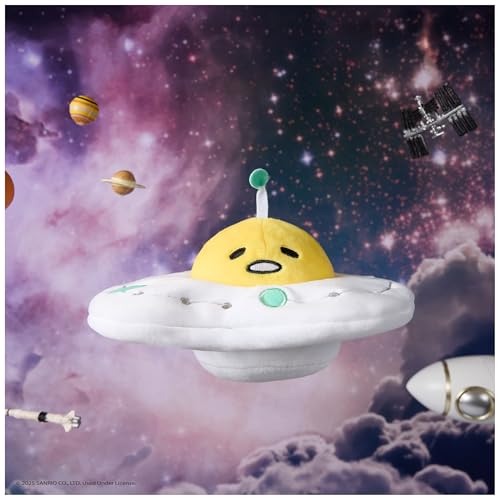 Image of GUND Sanrio Gudetama The Lazy Egg Stuffed Animal, Gudetama UFO Plush Toy for Ages 1 and Up, 5 inch