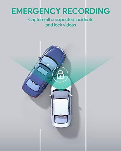 AUKEY Dash Cam FHD 1080p Car Camera Supercapacitor 170 Degree 6-Lane Wide Angle Lens Dashboard Camera Recorder with G-Sensor, WDR and Motion Detection