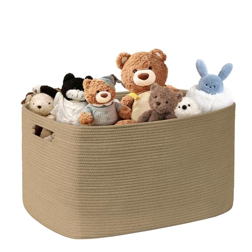 SunNewt 86L Large Woven Laundry Basket Hamper with Handles, Jute