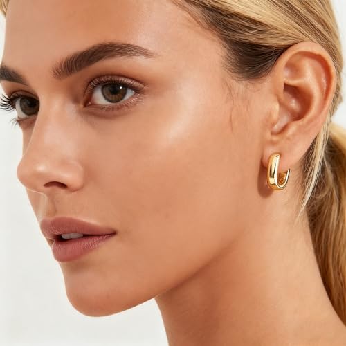 925 Sterling Silver Women's Earrings -15mm, Small Women's Silver Ring Earrings, Hypoallergenic And Lightweight, Fashionable Jewelry Gift, Suitable For Daily And Party Wear2