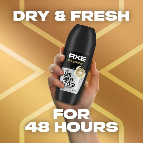 Image of AXE Gold Temptation | Anti-Perspirant Roll On for Men | 48H Anti-Sweat Protection | Quick Dry | 40 ML