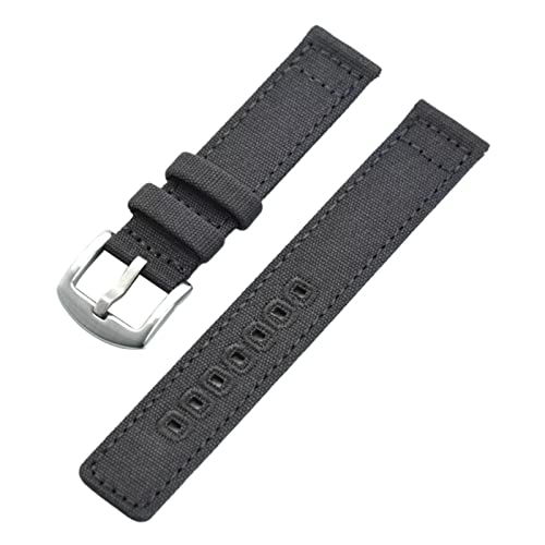 Bracelet de montre militaire NATO en nylon et cuir 20mm 22mm boucle acier pour montre quartz