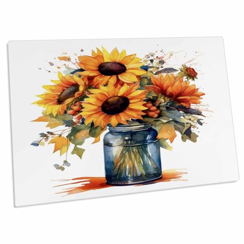 Alfombrilla para escritorio con ilustración de girasoles miniatura 1