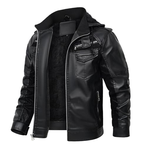 Chaqueta bomber negra para hombre talla XL miniatura 3
