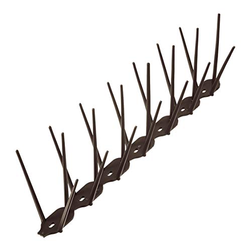 Bird-Tech duivenspikes, 4,95 m, 15 x 33 cm, polycarbonaat, UV-bescherming, Bruin