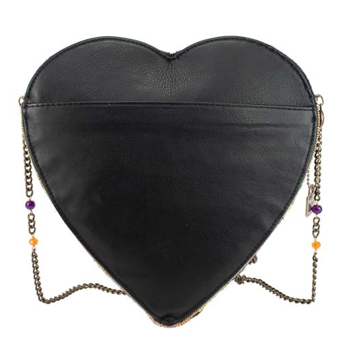 Mary Frances Peace Out Heart Beaded Crossbody Handbag – Colorful Statement Purse for Wedding or Party, Multicolor3
