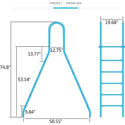 Escalera para piscina arriba del suelo con 4 escalones miniatura 7