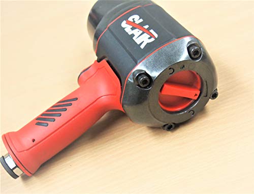 Slair 3/4" Composite Twin Hammer Air Impact Wrench Max Torque 1470 Ft/Lb Xx775 30/33Mm Sockets #TOP3