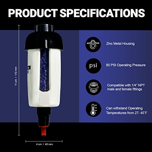 Air Dryer for Compressors, Desiccant Air Compressor Filter with Teflon